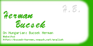 herman bucsek business card